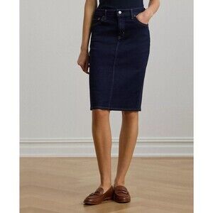 Lauren Jeans Co. Ralph Lauren Denim Skirt Women’s Size 6 Dark Wash Straight NEW